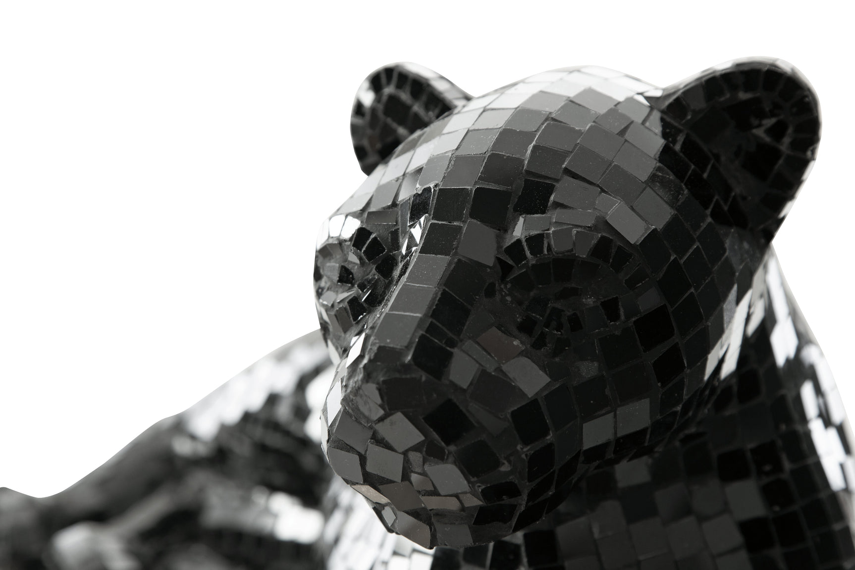 Drice Black Glass Panther Sculpture (Online Special Price) - Ornate Home