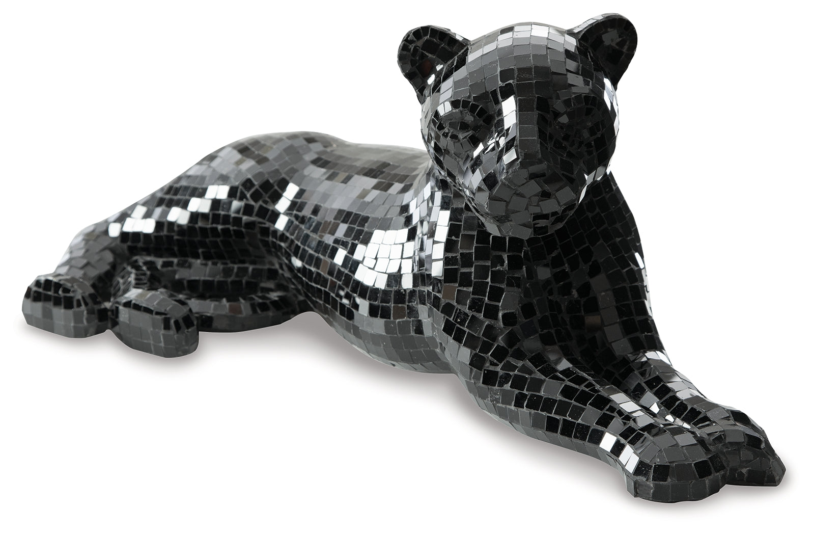 Drice Black Glass Panther Sculpture (Online Special Price) - Ornate Home