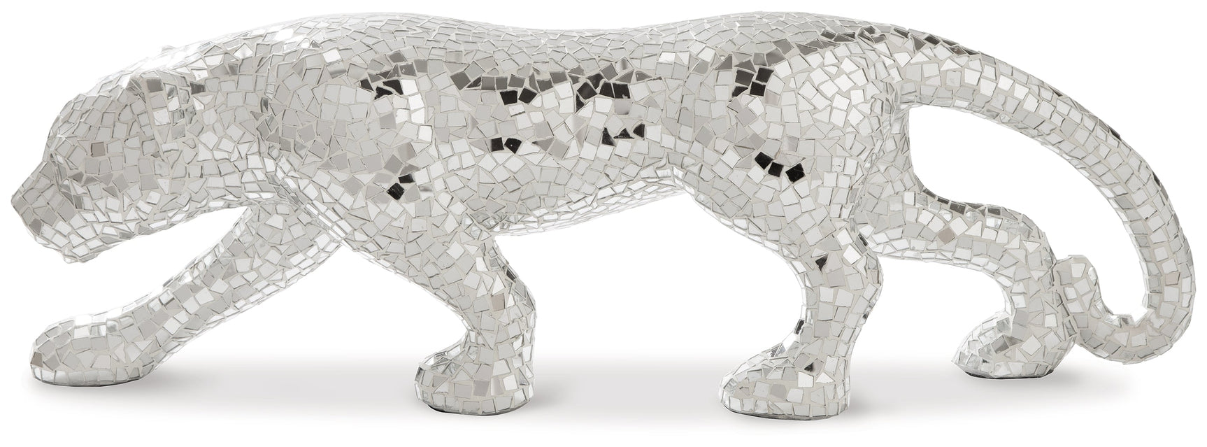 Drice Mirrored Panther Sculpture (Online Special Price) - Ornate Home