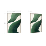Drift Green/White Framed Painting - Ornate Home