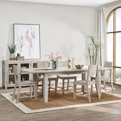 Driftwood Antique Ivory Extendable Dining Table - Ornate Home