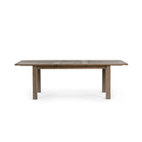 Driftwood Distressed Brown Extendable Dining Table - Ornate Home