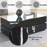 Drisana Black Mirrored Coffee Table - Ornate Home