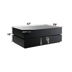 Drisana Black Mirrored Coffee Table - Ornate Home