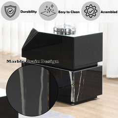 Drisana Black Mirrored End Table - Ornate Home