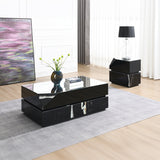 Drisana Black Mirrored End Table - Ornate Home