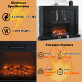 Drisana Black Mirrored Fireplace - Ornate Home