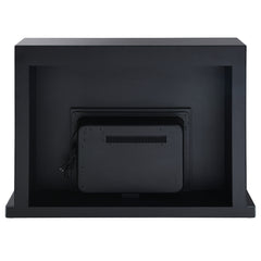 Drisana Black Mirrored Fireplace - Ornate Home