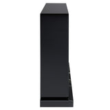 Drisana Black Mirrored Fireplace - Ornate Home