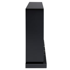 Drisana Black Mirrored Fireplace - Ornate Home