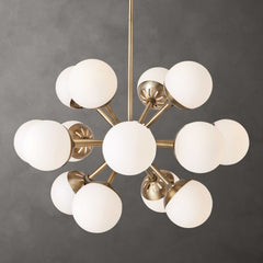 Droplet Brass/White 16 Light Sputnik Chandelier - Ornate Home