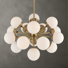 Droplet Brass/White 16 Light Sputnik Chandelier - Ornate Home