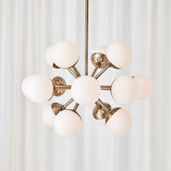 Droplet Brass/White 16 Light Sputnik Chandelier - Ornate Home