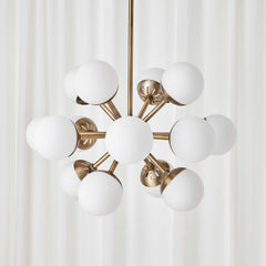Droplet Brass/White 16 Light Sputnik Chandelier - Ornate Home
