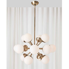 Droplet Brass/White 16 Light Sputnik Chandelier - Ornate Home