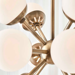 Droplet Brass/White 16 Light Sputnik Chandelier - Ornate Home