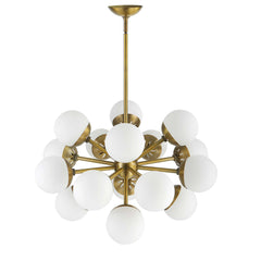 Droplet Brass/White 16 Light Sputnik Chandelier - Ornate Home