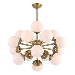Droplet Brass/White 16 Light Sputnik Chandelier - Ornate Home