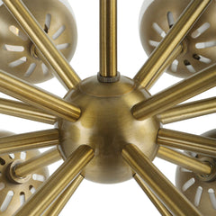 Droplet Brass/White 16 Light Sputnik Chandelier - Ornate Home