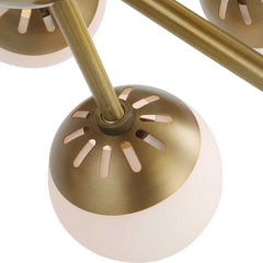 Droplet Brass/White 16 Light Sputnik Chandelier - Ornate Home