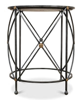 Drum & Fife Grey Lamp Table Marble - Ornate Home