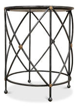 Drum & Fife Grey Lamp Table Marble - Ornate Home