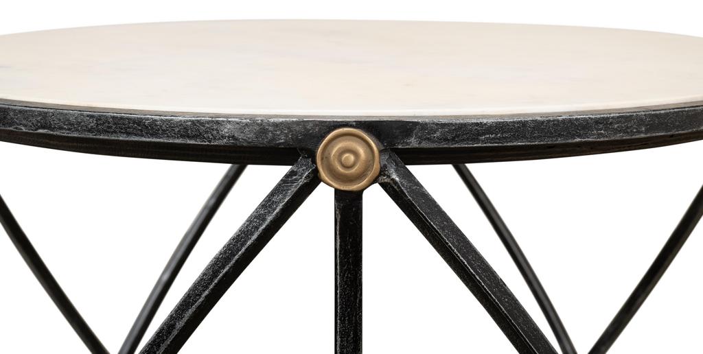 Drum & Fife Grey Lamp Table Marble - Ornate Home