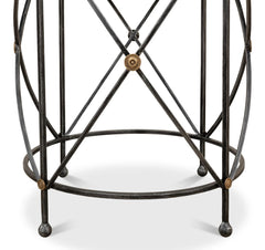 Drum & Fife Grey Lamp Table Marble - Ornate Home