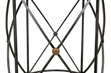 Drum & Fife Grey Lamp Table Marble - Ornate Home