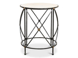 Drum & Fife Grey Lamp Table Marble - Ornate Home