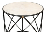 Drum & Fife Grey Lamp Table Marble - Ornate Home