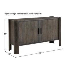 Drury Dark Gray 2 Door Cabinet - Ornate Home