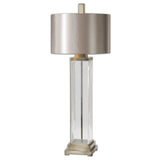 Drustan Bronze/Silver Clear Glass Table Lamp - Ornate Home