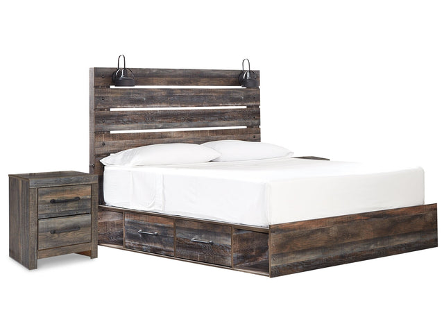 Drystan King Panel Storage Bedroom Set with 2 Nightstands - Ornate Home