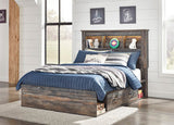 Drystan Multi Full Bookcase Bed with Side 2 Storage Drawers (Online Special Price) - Ornate Home