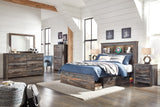 Drystan Multi Full Bookcase Bed with Side 2 Storage Drawers (Online Special Price) - Ornate Home