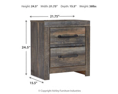 Drystan Multi Full Bookcase Bedroom Set with Dresser and Nightstand - Ornate Home