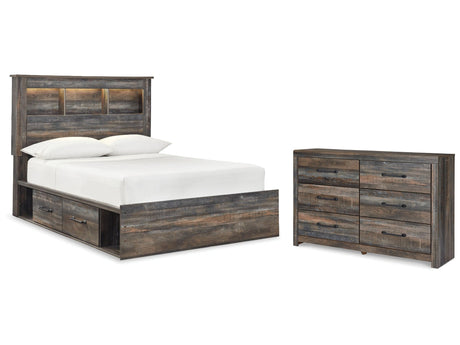 Drystan Multi Full Bookcase Storage Bed & Dresser - Ornate Home