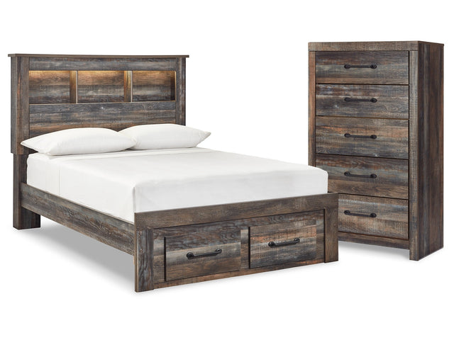 Drystan Multi Full Bookcase Storage Bed and Chest (Online Special Price) - Ornate Home