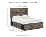 Drystan Multi Full Bookcase Storage Bedroom Set with Dresser and Nightstand (Online Special Price) - Ornate Home