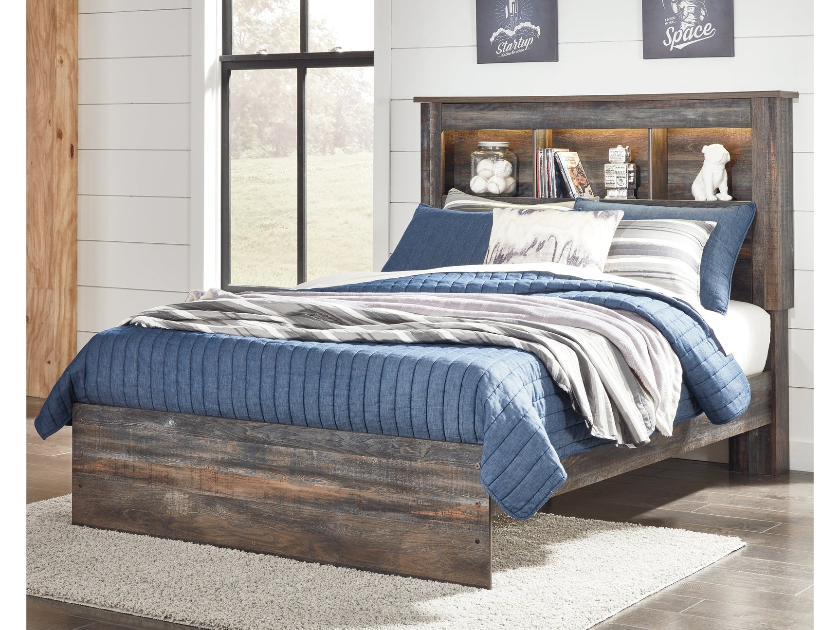 Drystan Multi Full Bookcase Youth Bed - Ornate Home