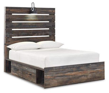 Drystan Multi Full Panel Bedroom Set with 2 Nightstands - Ornate Home