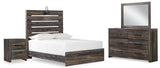 Drystan Multi Full Panel Bedroom Set with Dresser, Mirror, and Nightstand (Online Special Price) - Ornate Home