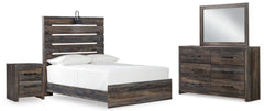 Drystan Multi Full Panel Bedroom Set with Dresser, Mirror, and Nightstand - Ornate Home