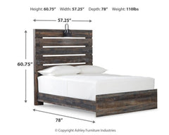Drystan Multi Full Panel Bedroom Set with Dresser, Mirror, and Nightstand - Ornate Home