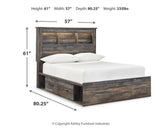 Drystan Multi Full Panel Bookcase Bedroom Set with with Storage, Dresser and Mirror (Online Special Price) - Ornate Home