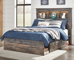 Drystan Multi Full Panel Bookcase Bedroom Set with with Storage, Dresser and Mirror - Ornate Home