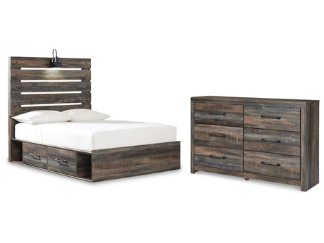 Drystan Multi Full Panel Storage Bedroom Set with Dresser - Ornate Home