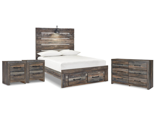 Drystan Multi Full Storage Bed & Dresser & 2 Nightstands - Ornate Home
