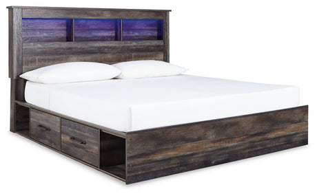 Drystan Multi King Bookcase Storage Bed, Dresser, Mirror, Chest and 2 Nightstands - Ornate Home